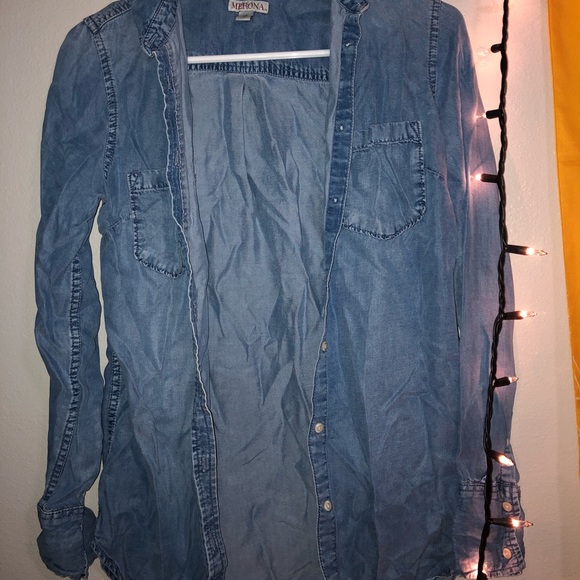 Jean Button up Top - Picture 2 of 3